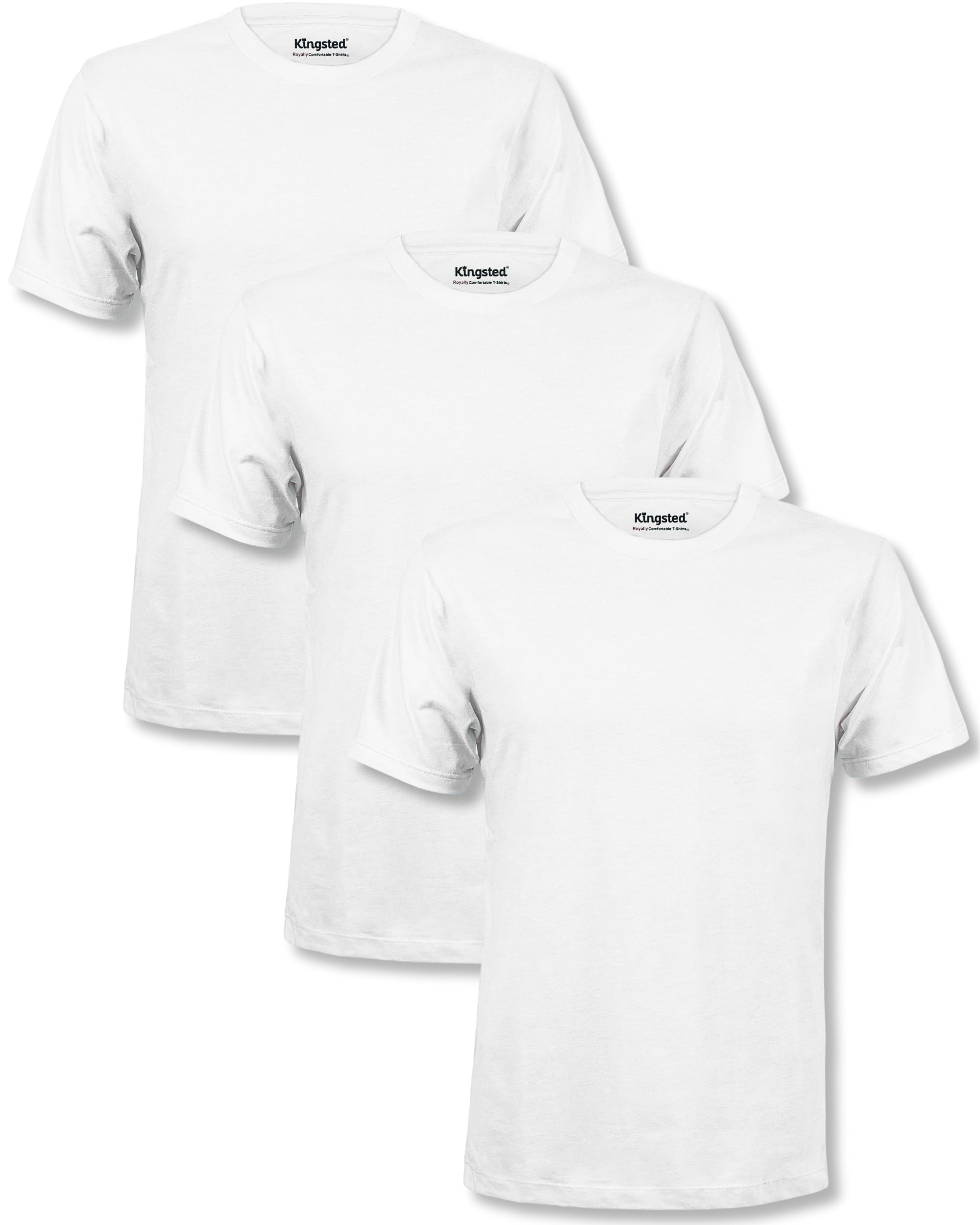 Kingsted Mens T-Shirts - Super Soft & Durable, Classic Fit Crew Neck Shirts