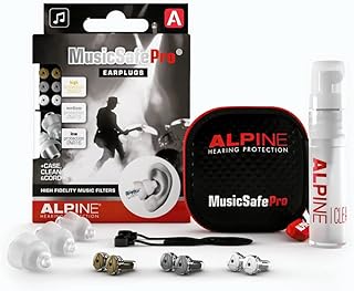 Alpine MusicSafe Pro Gehörschutz Ohrstöpsel für Musiker – Transparent | Drei austauschbare Filterstufen für Musikerlebnis ohne Hörschäden - 16, 19 & 22dB. Hypoallergen & wiederverwendbar.