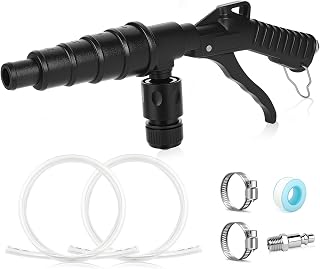 Coolant Flush Gun, heater core flush kit with Lever Action Air,Includes 2 PCS 4" Garden Hoses, with Multi-Size Nozzles for 19-40mm Hoses, for Automotive Coolant System Flush,Heater Core Cleaning