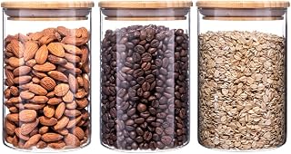 Igluu Meal Prep Glass Jars with Bamboo Lids (3 Pack) – 900ml