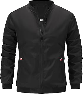 Men's Transitional Jacket, Summer Jacket for Men, Lightweight, Windproof, Leisure, Autumn, Slim, Casual, College