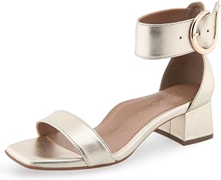Aerosoles Sandali Eliza Donna con Tacco, Morbida pelle dorata, 38 EU