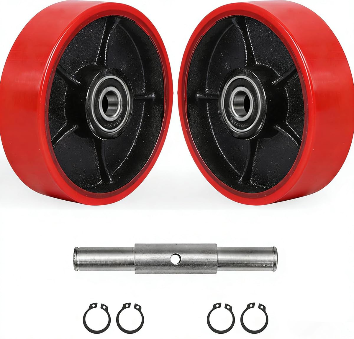 Pallet Jack Wheels, Truck Steering Wheels with 20mm ID Bearings, Forklift Caster