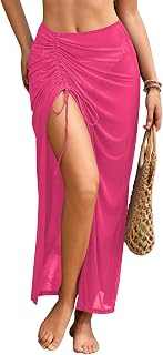 AI'MAGE Women Sheer Mesh Cover Up Swimwear Cover Up Long Beach Cover Up Swimsuit Cover Up Swimwear S-XXL