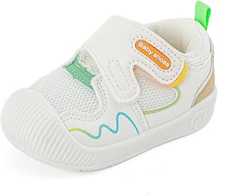 LACOFIA Children's First Steps Shoes, Gymnastics Shoes, Children's Sneakers with Non-Slip Rubber Sole