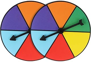 MIDELONG Rainbow Color Math Spinners, Probability Spinner Wheel, Plastic, Pack of 2