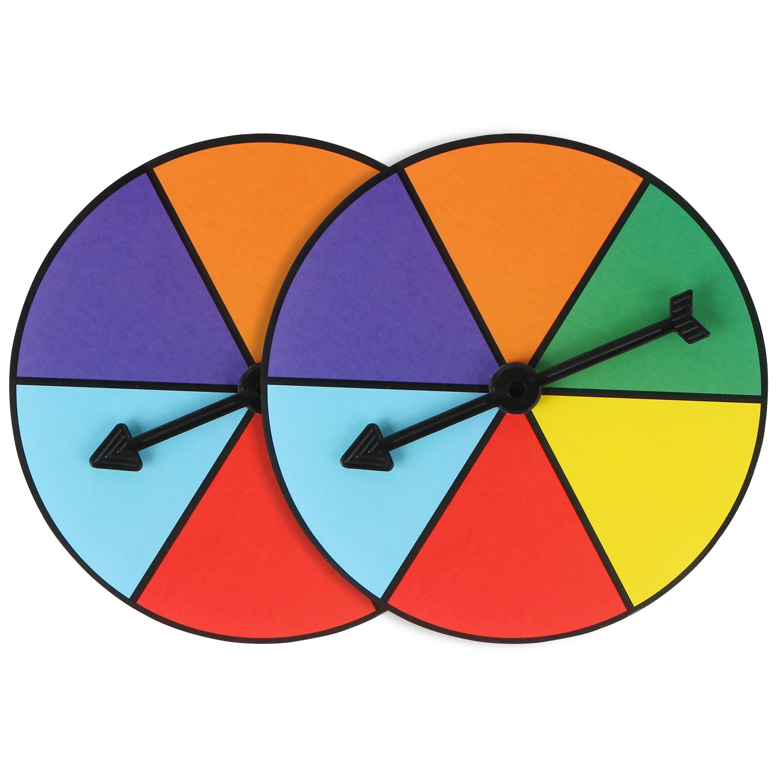 MIDELONG Rainbow Color Math Spinners, Probability Spinner Wheel, Plastic, Pack o