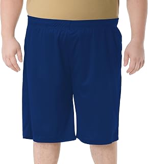 Idtswch Mens Basketball Shorts Big Tall Athletic Lightweight Slim Fit Dry Training Workout Zip Pockets (XL-8X)
