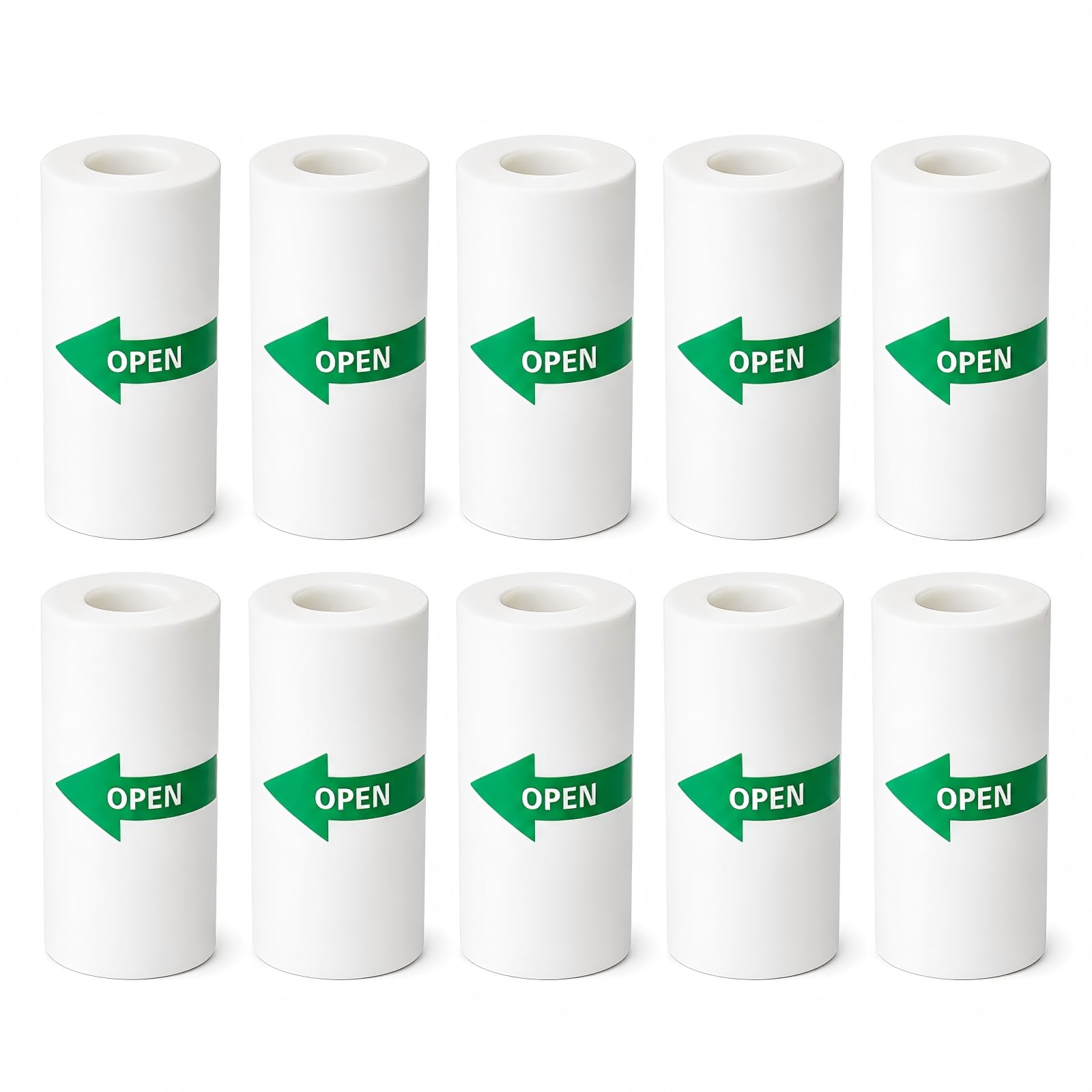 Thermal Sticker Paper Rolls, 10-Pack 2.17-Inch Wide Inkless Refill Paper, BPA/BP