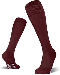 FITRELL Paquete de 2/3 calcetines de fútbol para jóvenes, niños y niñas, calcetines de fútbol sobre la pantorrilla para adultos, hombres y mujeres