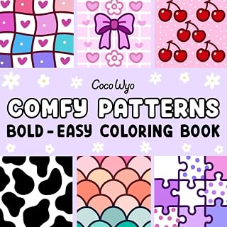 Comfy Patterns: Coloring Book for Adults and Kids, Bold and Easy, Simple and Big Designs for Relaxation Featuring Lovely Cozy Pattern and Mandala