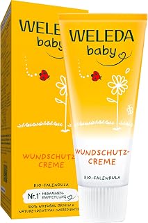 WELEDA Baby Calendula Baby Cream, Natural Cosmetics Wound Ointment for the Protection of Sensitive Baby Skin in the Nappy Area, Helps with Redness, Irritated Skin and Soreness (1 x 75 ml)