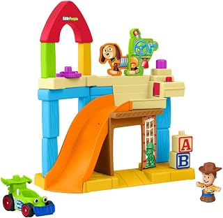 Fisher-Price Little People Disney & Pixar Toy Story Andy’s Room | Film-Inspired Playset, Woody Figure, RC Vehicle, Pretend Play, Toddlers & Preschool Kids Ages 18+ Months, JKB05