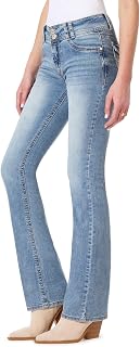 WallFlower Women's Straight Instastretch Legendary Classic Jeans with Boot Cut