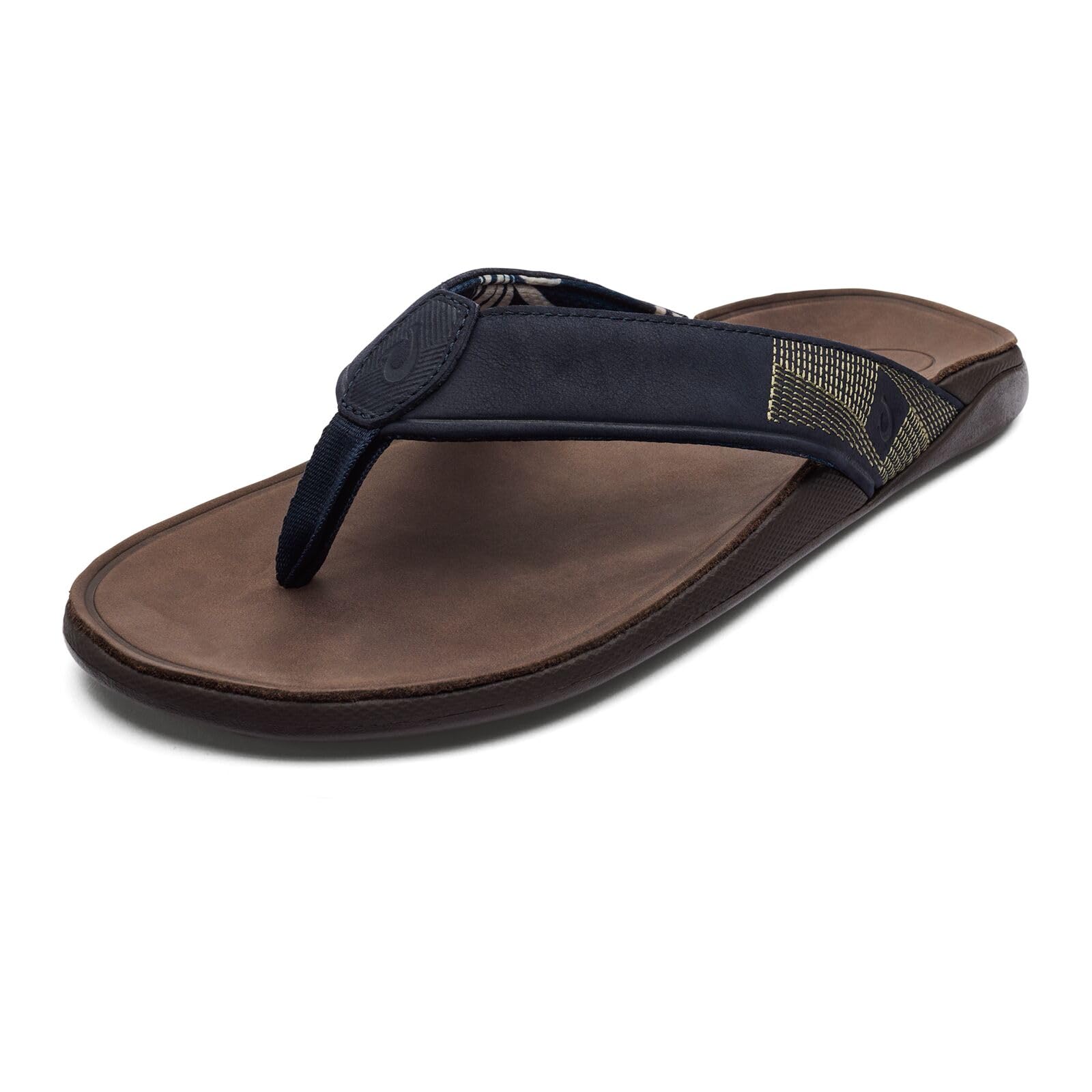 OluKai Tuahine Men's Waterproof Leather Sandals, Versatile Beach Flip Flops