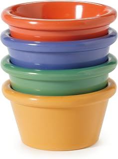G.E.T. Enterprises Mix Pack of 4 Mardi Gras Colors 2 oz. Ramekin, Break Resistant Dishwasher Safe Melamine Plastic, Ramekins Collection S-620-MIX (Pack of 12)