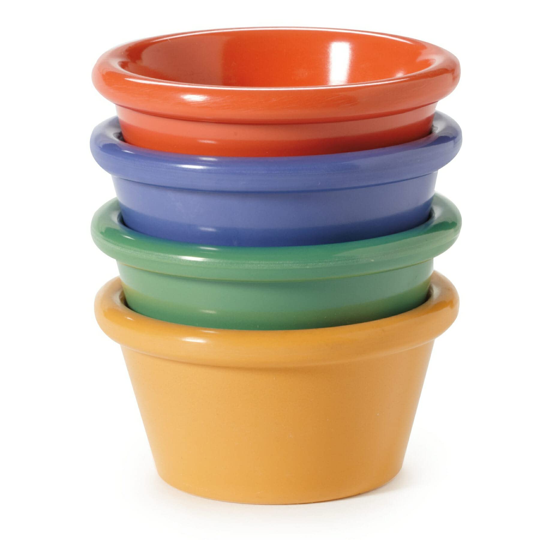 G.E.T. Enterprises Mix Pack of 4 Mardi Gras Colors 2 oz. Ramekin, Break Resistan