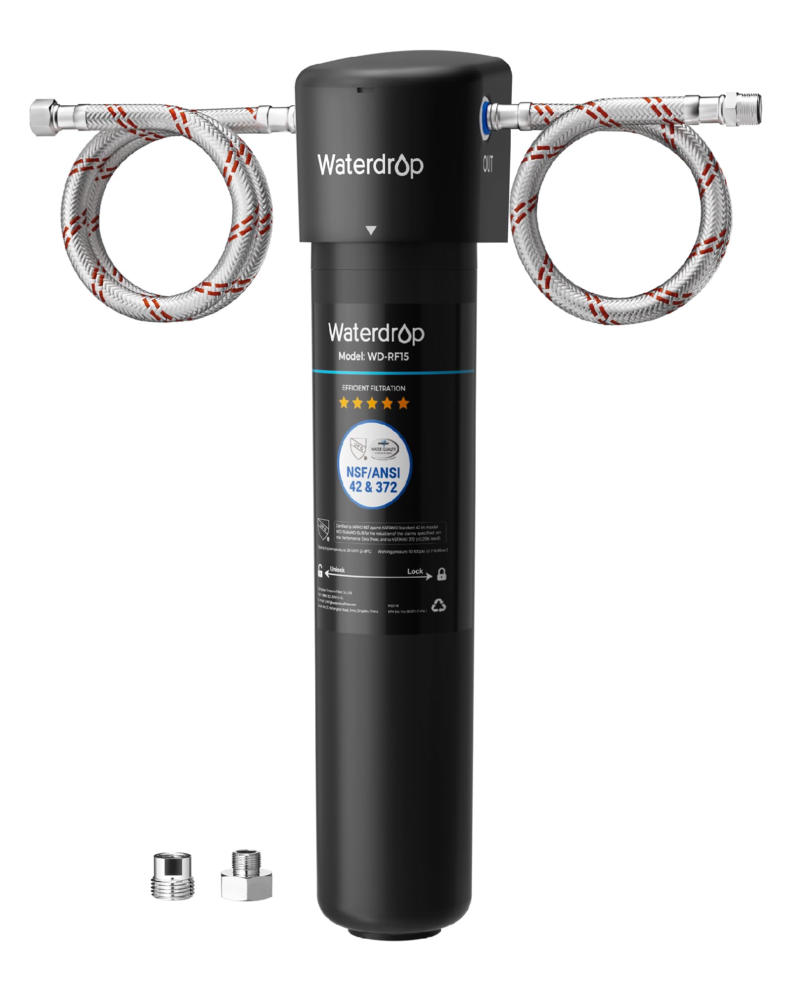 Waterdrop 15UA Under Sink Water Filter System, 19000 Gallons for 2 Years | Reduc