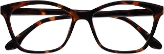 OPULIZE KAT Reading Glasses for Women Men, Cat-Eye Frame with Spring Hinges, Shiny Brown Tortoiseshell +1.00 (Pack of 1)