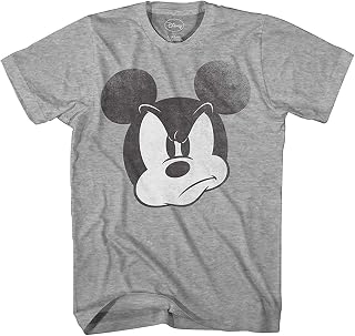 Mad Mickey Mouse Distressed Design T-Shirt for Adults