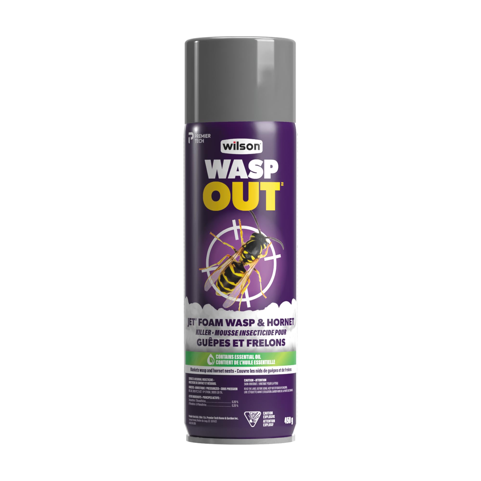 Wilson ONE Shot Wasp Spray Foam & Hornet Killer, Long-Reach Jet, 425 g | Fast-ac