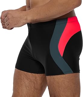 Arcweg Men's Swim Trunks Short Swim Trunks Quick Dry Elastic Removable Pads Water Sports