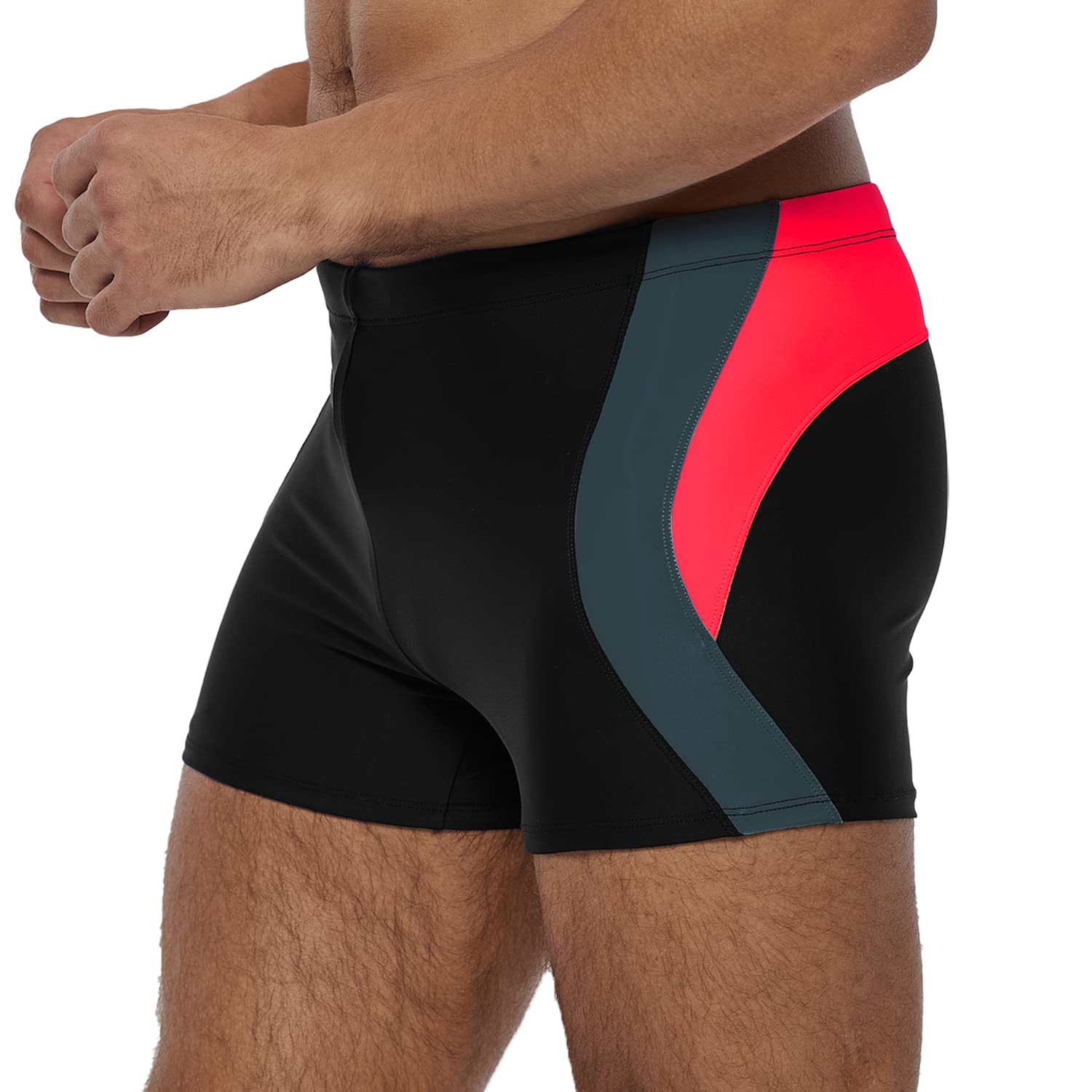 Arcweg Men's Swim Trunks Short Swim Trunks Quick Dry Elastic Removable Pads Wate