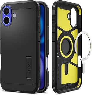 Spigen Tough Armor MagFit for iPhone 16 Case, Black