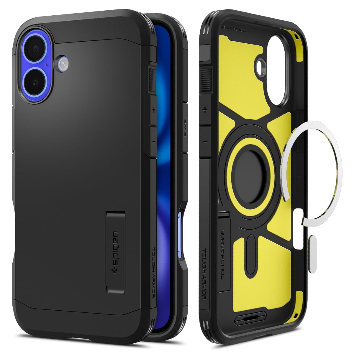 Spigen Tough Armor MagFit for iPhone 16 Case, Black