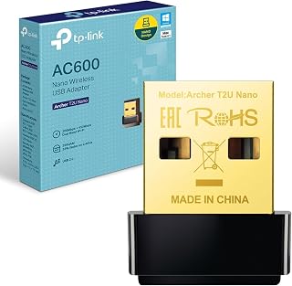 TP-Link Archer T2U Nano AC600 WiFi Dongle, Nano USB WiFi Adapter for PC | Dual Band, Plug & Play, Win11/10/ 8/7XP & macOS, Nano Design, Advanced WiFi Security, Easy Setup