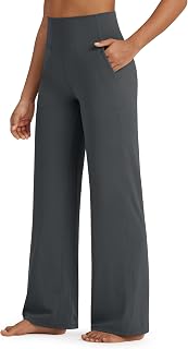 G4Free BareFeel Yoga Pants for Women High Waist Wide Leg Pants with Pockets Stretch Dress Casual Sweatpants Lounge Pants