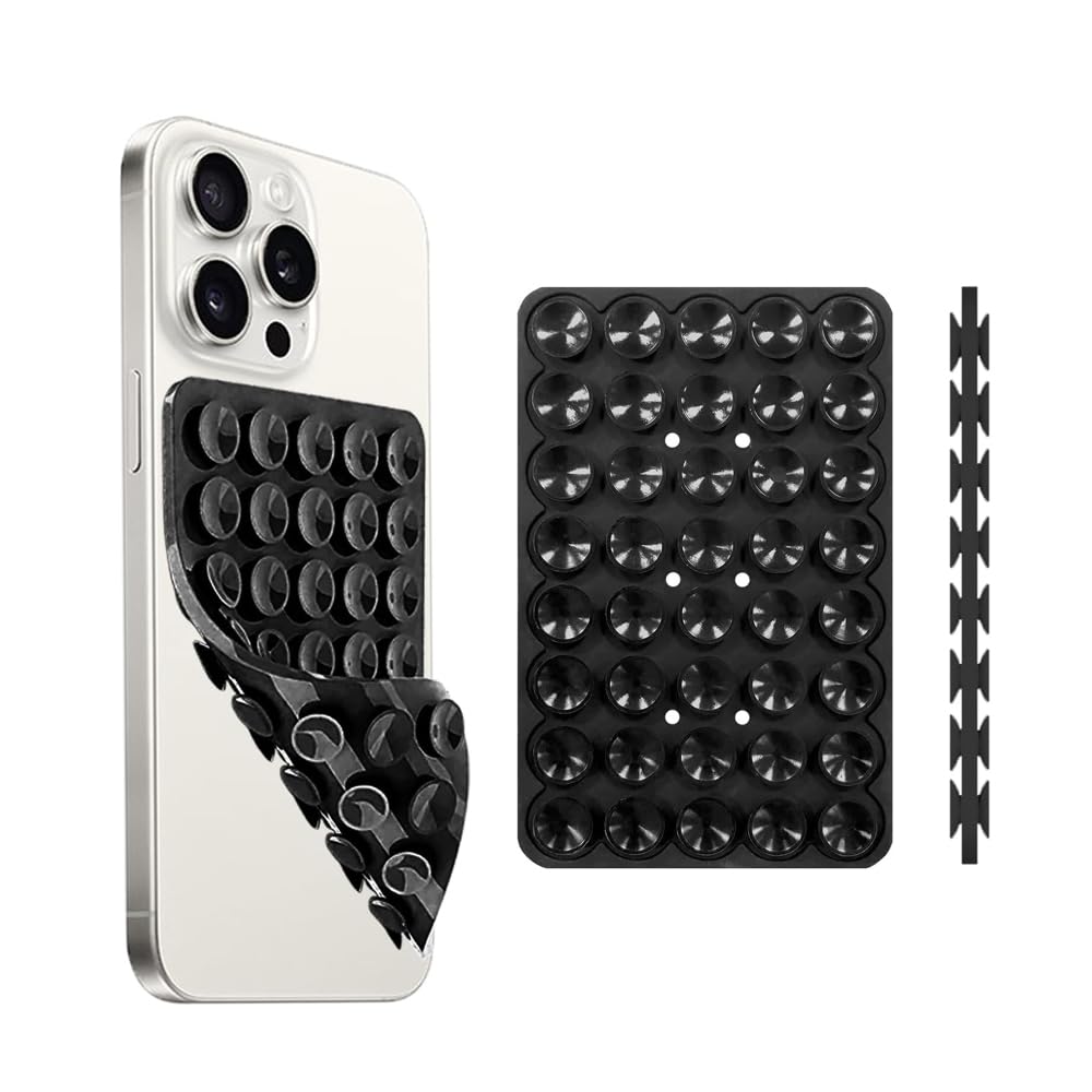 Double Sided Silicone Suction Cup Grip for Cell Phones - Strong Grip Hands Free 