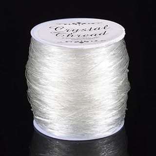 100m Roll 0.8mm Clear Elastic Cord for Crystal Bead Bracelet for Jewelry Making and DIY Crafts