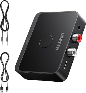 UGREEN Bluetooth 6.0 Receiver for Home Stereo, LDAC Bluetooth Audio Adapter | Low Latency, 3.5mm AUX RCA Audio Receiver, for Old Stereo/Speakers/Wired Speakers/Home Audio Music Streaming Stereo System