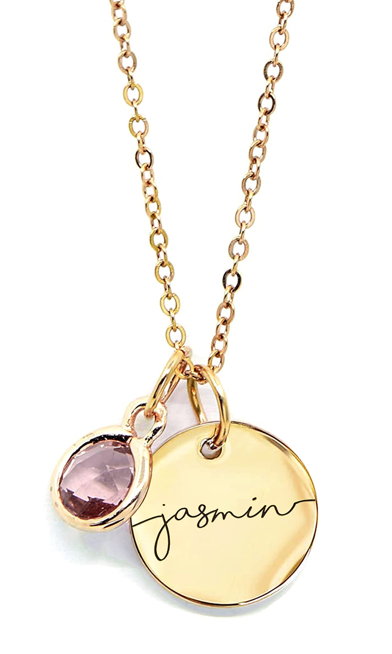Personalized Birthstone Necklace for Women, Custom Birthstone Name Necklace | Cu