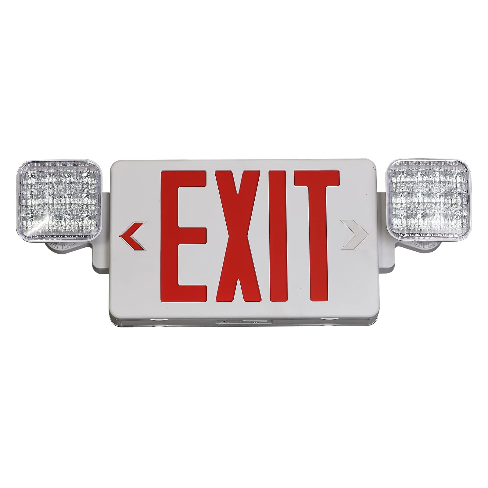 TANLUX Red Exit Sign with Emergency Lights, LED Emergency Exit Light with Batter