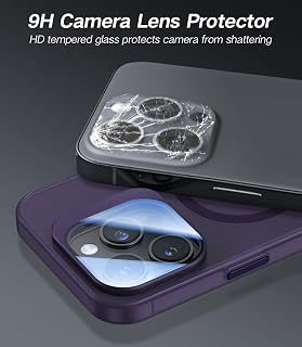 VOFATA for iPhone 13 Pro Max Case with Camera Cover Stand [Built-in 9H Camera Lens Protector][Fit for Magsafe] Military Grade Shockproof Translucent Matte Magnetic Phone Case 6.7",Purple