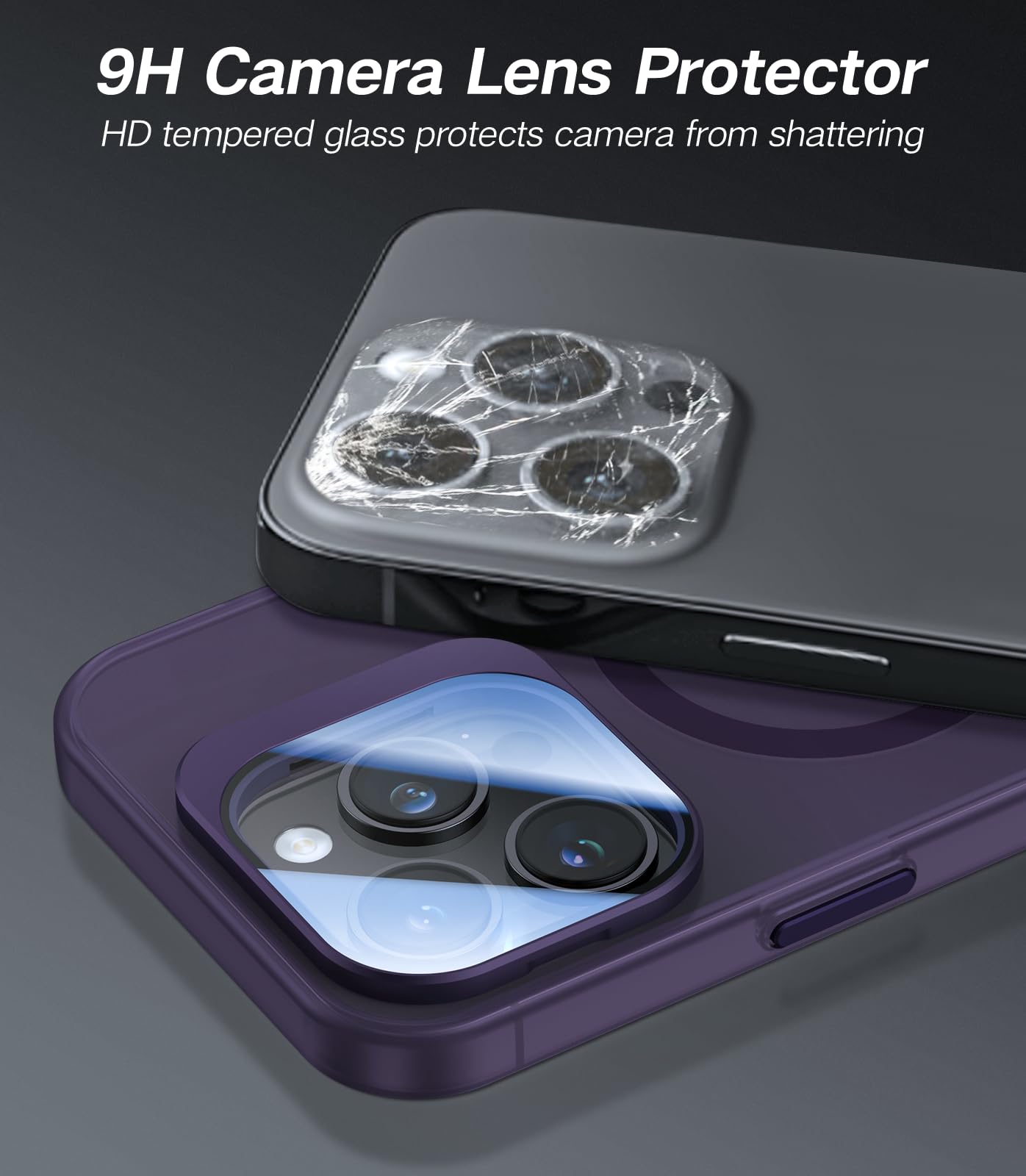 VOFATA for iPhone 13 Pro Max Case with Camera Cover Stand [Built-in 9H Camera Le