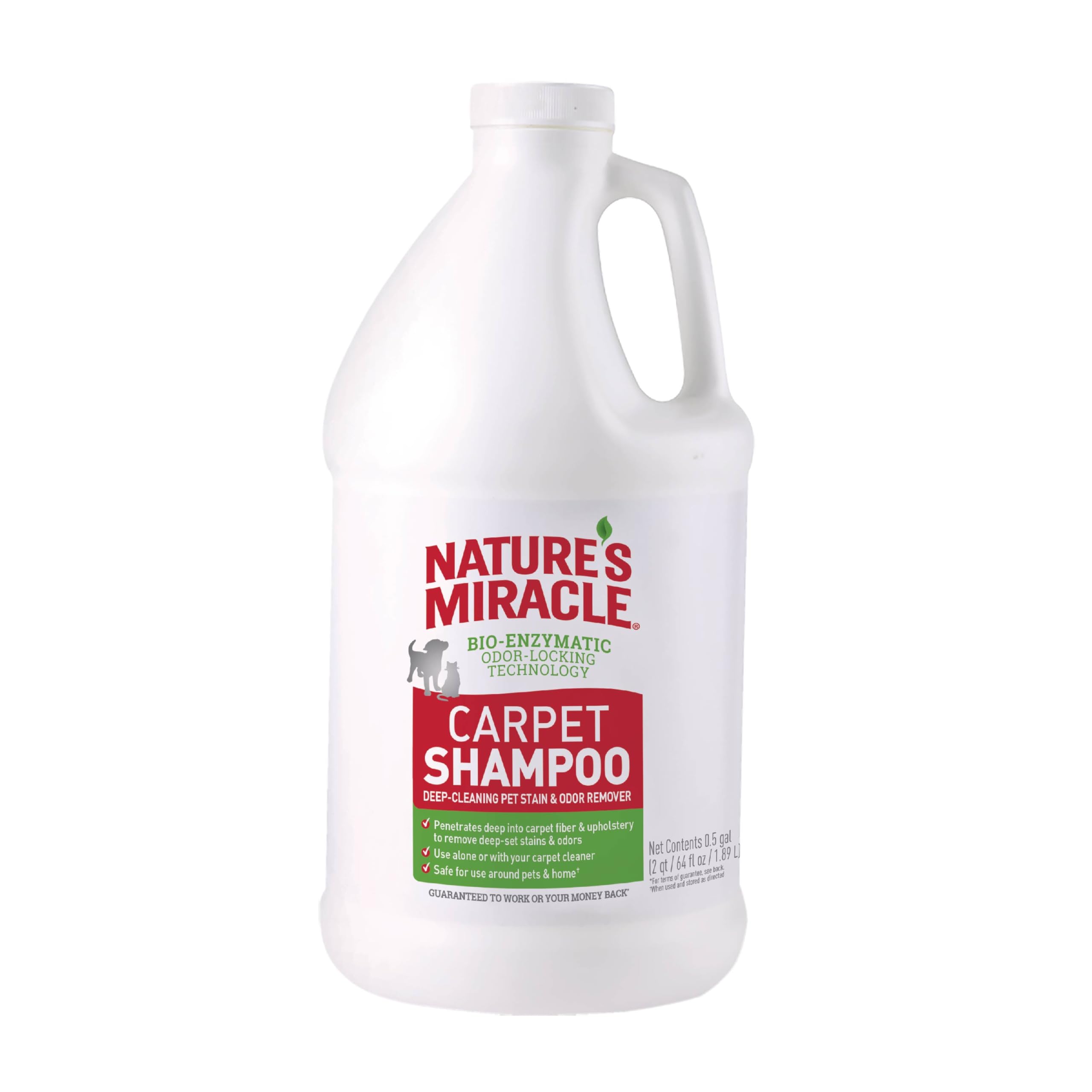 Nature's Miracle Carpet Shampoo Pet Stain & Odor Remover, 64 oz | Bio-Enzymatic 