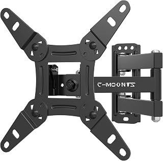 C-MOUNTS Full Motion TV Wall Mount for 13-42 Inch Flat/LED LCD TVs/Monitors | Articulating TV Wall Mount, Adjustable Arms, Swivel Tilt Extension & Rotation, Max 44lbs VESA 200x200mm