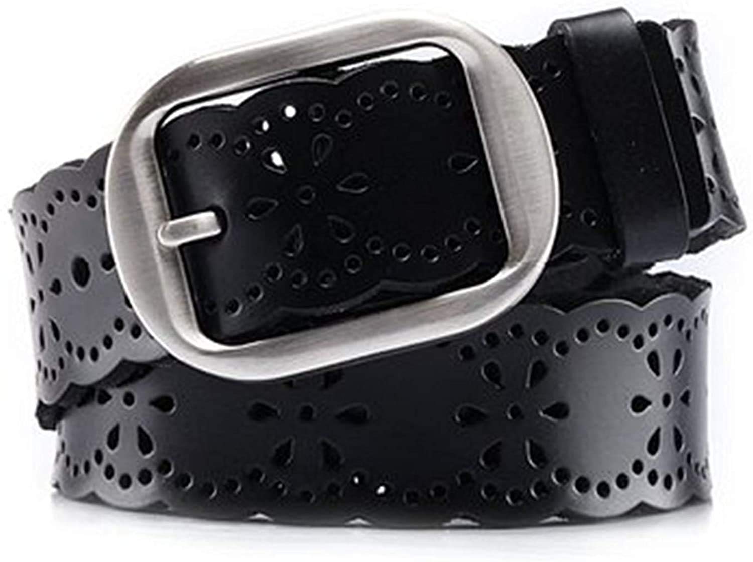 JASGOOD Leather Western Belt for Men Women Floral Engraving Cowboy Belt Bolt Buc