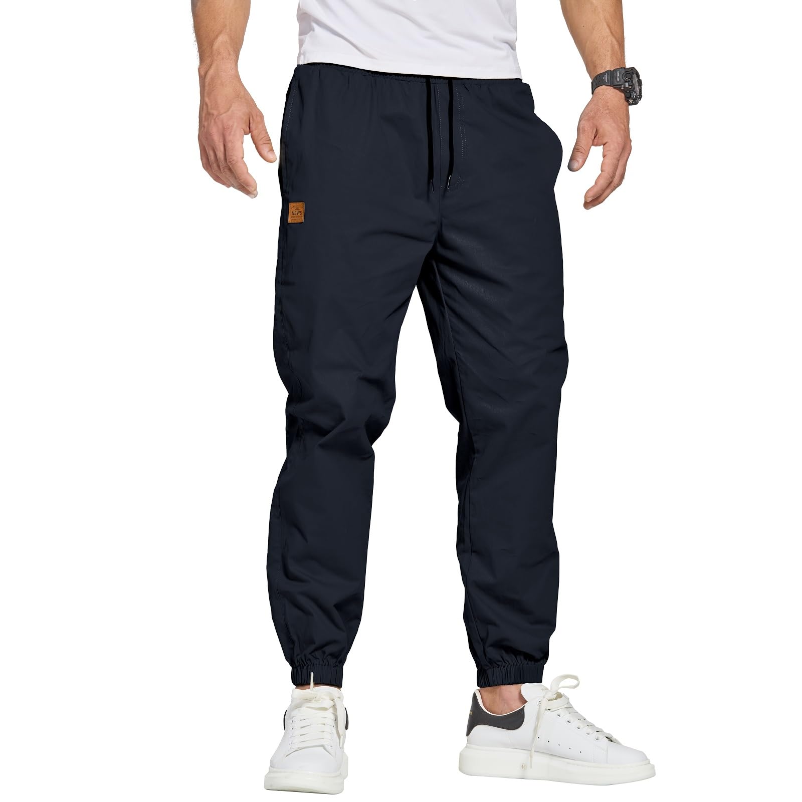 ZOXOZ Men's Work Trousers Casual Sport Slim Fit Joggers Long Pants with Pockets