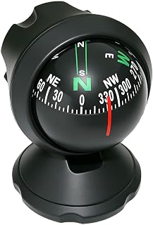 GGAA 2026 Upgraded Car Compass Dashboard, Adjustable Ball Compass with Night Vision, Mini Magnetic Compasses for Car Dashboard, Boat Marine Navigation Accessory, Universal for Cars Trucks SUVs RVs