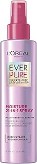 L'Oreal Paris EverPure Moisture 21-in-1 Leave In Conditioner, Multi-Benefit Heat Protectant Spray for Hair Up to 450°F, Detangling Frizz Control for Color Treated, Dry, or Damaged Hair, 6.7 Fl Oz