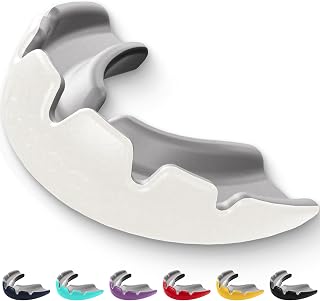 lobloo® SLICK Sports Mouthguard – Ultra Slim 1mm | Dentist-Level Protection | Modified Vacuum-Fit Fusion | Oxygen Flow & Comfort | MMA, Boxing, Football, Basketball. (Large +14yrs, Ivory)