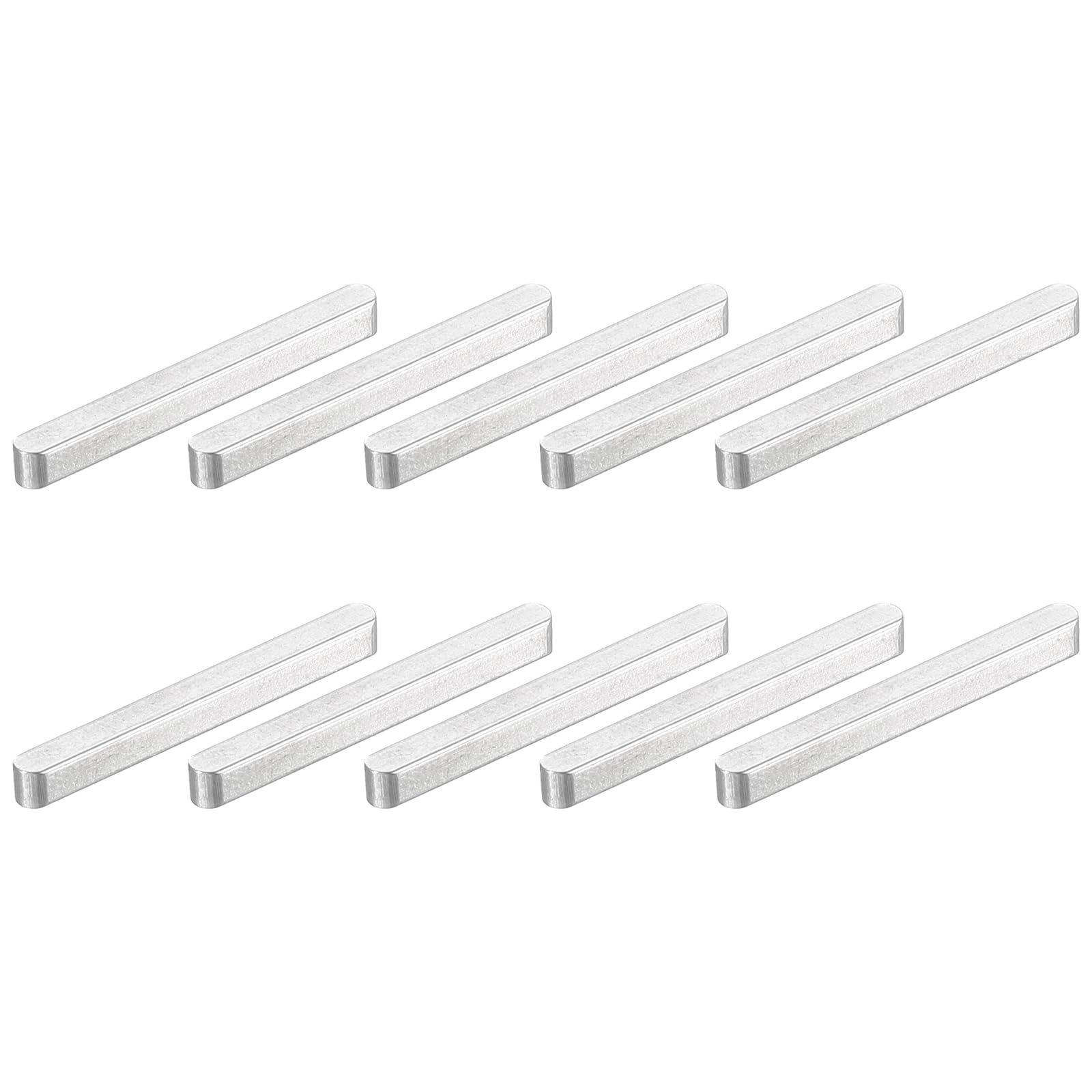 Generic 10pcs Round End Feather Keys, 3x3x30mm Stainless Steel Professional Para