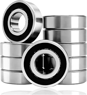 20 Pcs 608-2RS Ball Bearings 8x22x7mm Steel Bearing Double Rubber 608 2RS | ID 8mm High RPM Support 608 RS Double Sealed Deep Groove Steel Ball Bearings 608-RS