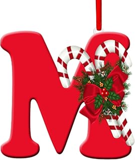 2026 Christmas Tree Hanging Pendant with 26 Letters for Christmas Tree DIY (M)
