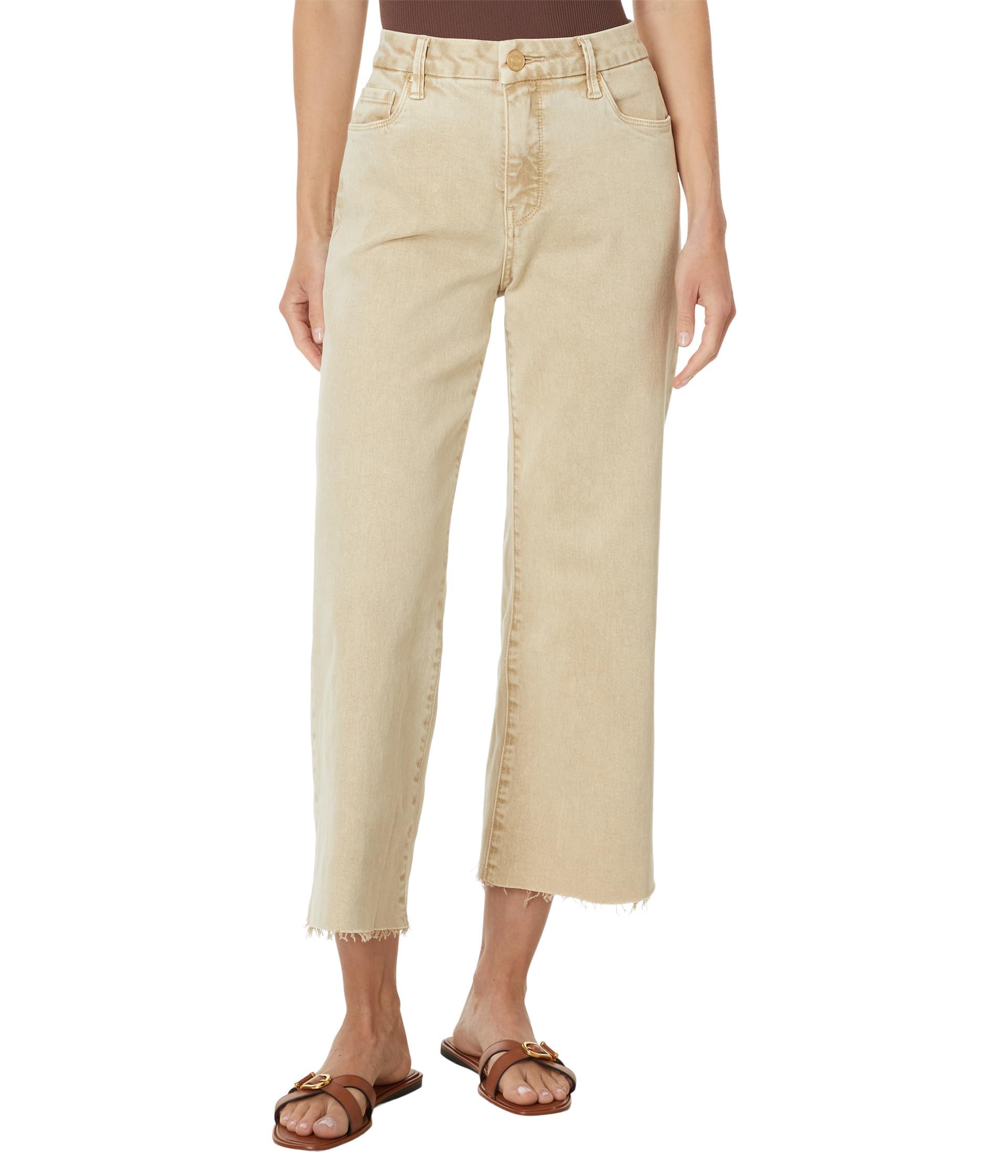 KUT from the Kloth Women's Petite Meg High Rise Fab Ab Wide Leg Raw Hem Jeans