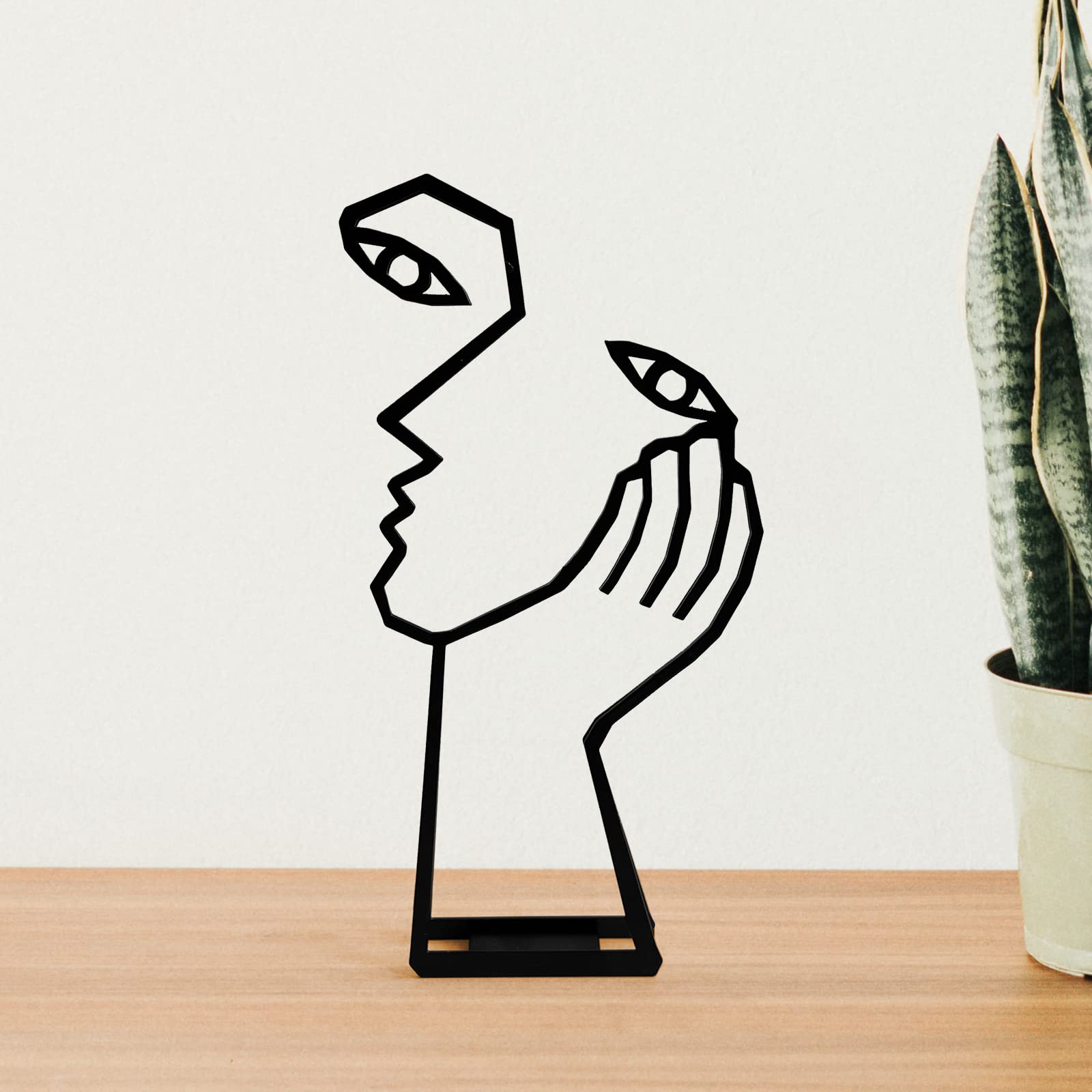 Creative Abstract Decor The Thinker Statue Face & Hand Statues and Sculptures，Me